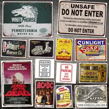 

New Tin Sign Aluminum Retro Dawn of The Dead Movie Poster Metal Sign Metal Painting Tin Sign Wall Decor Board Retro