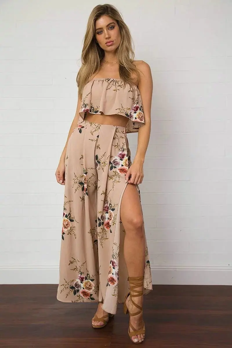 

2075 Western Style Loose-Fit Long-High-waisted Loose Pants [Set]