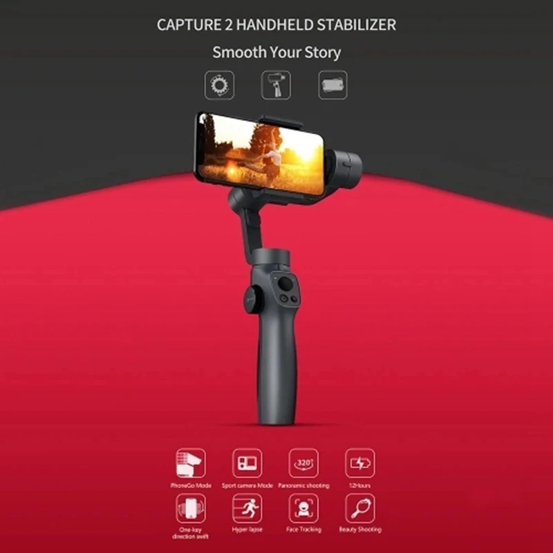 3 оси ручной карданный стабилизатор для смартфона samsung iPhone X XR 8 7 Gopro камера