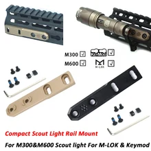 

Airsoft Flashlight Rails Panel Mount For M300 M600 Weapon Light Base Wearver Metal Cover Mount For M-lok Keymod Rails