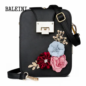 

New Arrival flowers Cellphone Purses Fashion Daily Use Card Holder Small Summer Shoulder Multi-layer clip Bag for Women Handbags