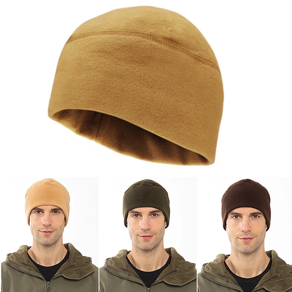Sports Caps Polar Fleece Hat Fishing Hat 1 PC Unisex Warm Fleece Hats Winter Autumn Classic Outdoor Windproof Hiking Fishing Cycling Hunting Caps