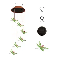 Трансграничной для солнечной Цвет Фул Цвет изменение Колибри бабочка с изображением пожеланий из бутылки солнце Рождественская елка частиц сфере ветряной колокольчик с украшением в форме