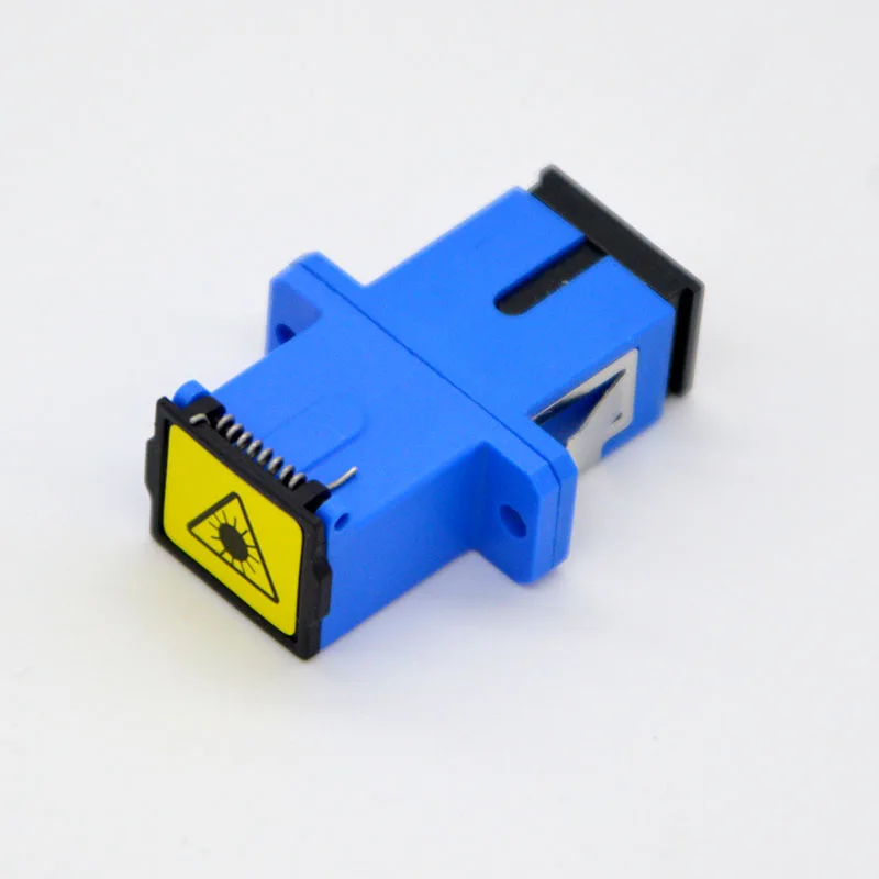 Hot Sell100pcs NEW Optic Fiber Connector Adapter SC UPC Fiber Flange Coupler Adapter With Ear,Dust Cover Free Shipping to Brazil