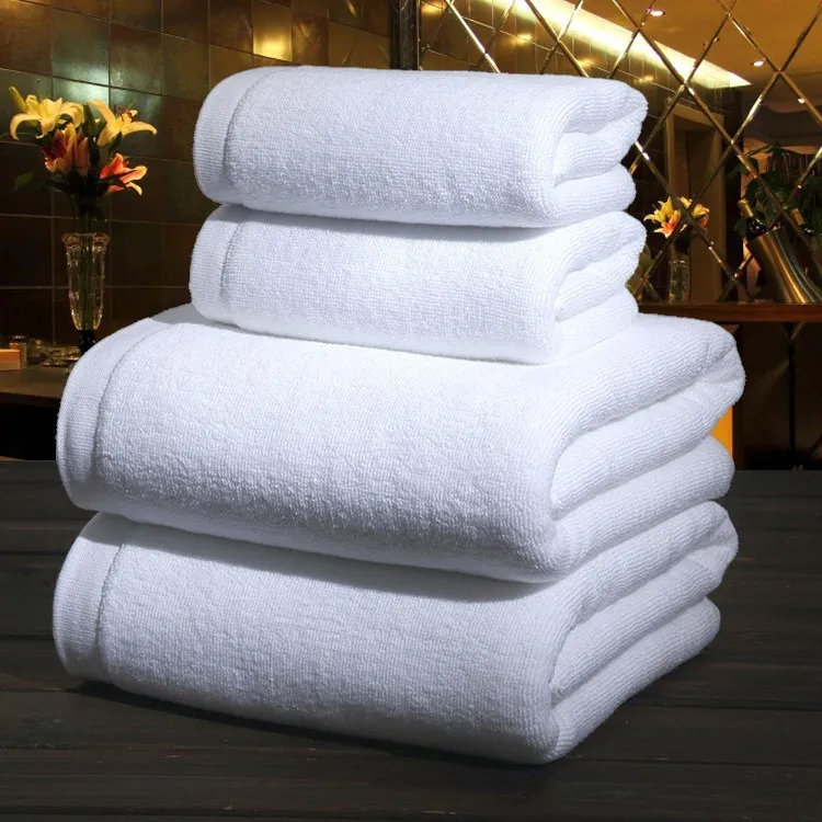 

Hotel Bedding Article Hotel with Solid White Thick Bath Towel Hotel Clubhouse Bathroom Beauty Floor Towel