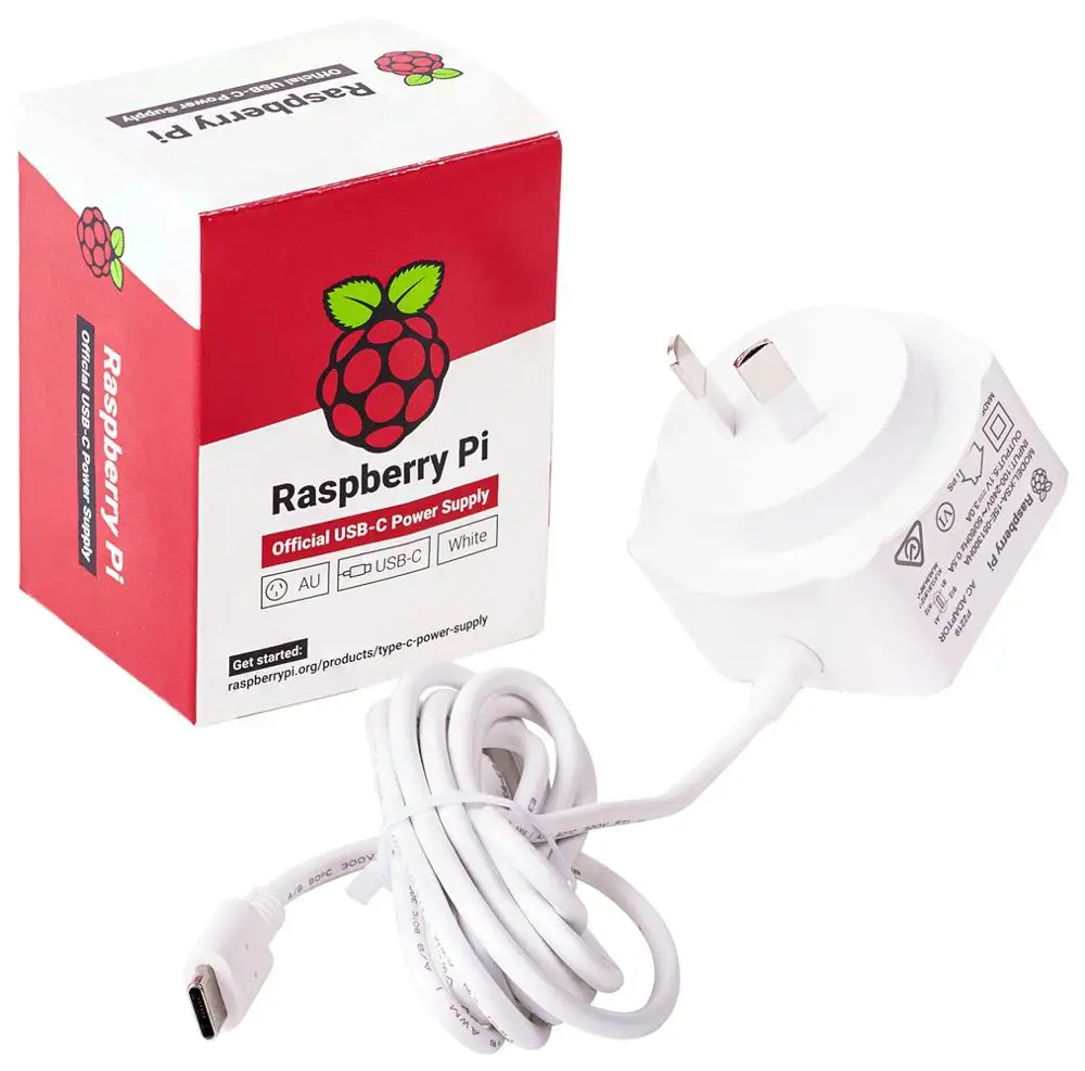 Аксессуары для Raspberry Pi Официальный PSU модели B 4 цвет белый 5 1 В 3 А вилка