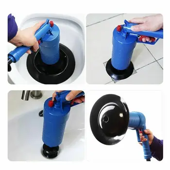 

Drain Air Blaster Gun Plunger High Pressure Cleaner Pump Toilet Clog Open Tools
