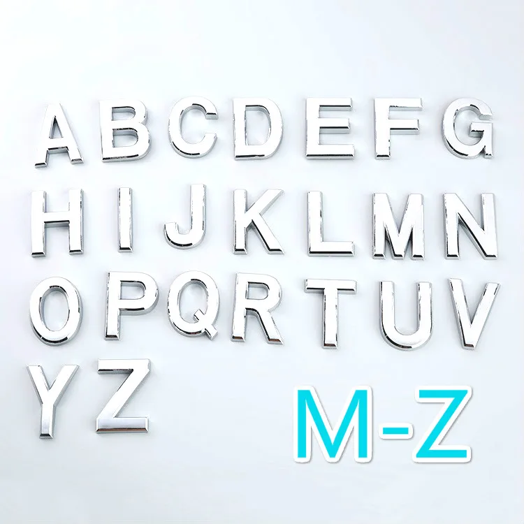 

M-Z 5cm Letter Electroplate Advertising Sign Number Plate Door Head Number Plate House Letters Door Sign Home Address