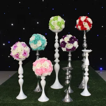 

New Metal Candlesticks Flower Vases Candle Holders Wedding Table Centerpieces Candelabra Pillar Stands Party Decor Road Lead