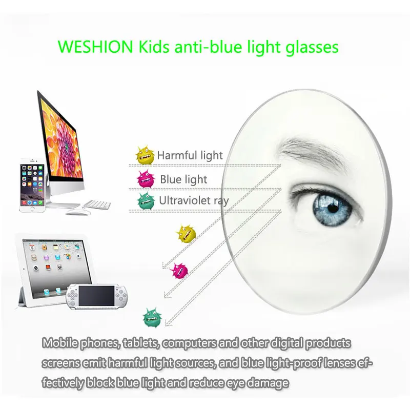 Teens Anti Blue Light Glasses Kids Youth Boy Girls Silicone Optical Frame Junior Computer 5-15 Children Eyeglasse UV Filter