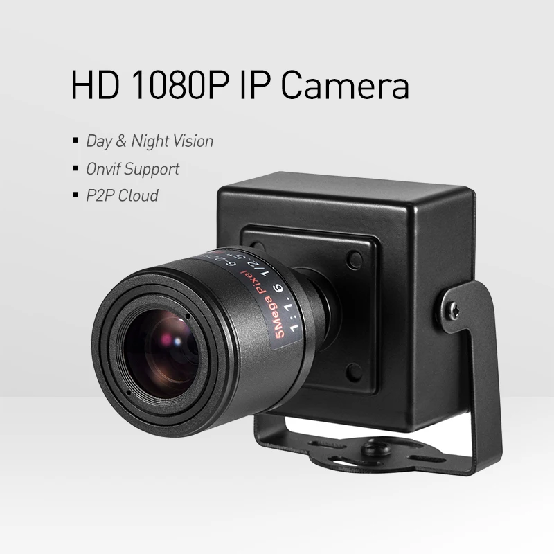 POE HD 1080P 6-22 мм ручной зум-объектив Мини Тип 2.0мп внутренняя IP камера безопасности камера ONVIF P2P CCTV Cam система