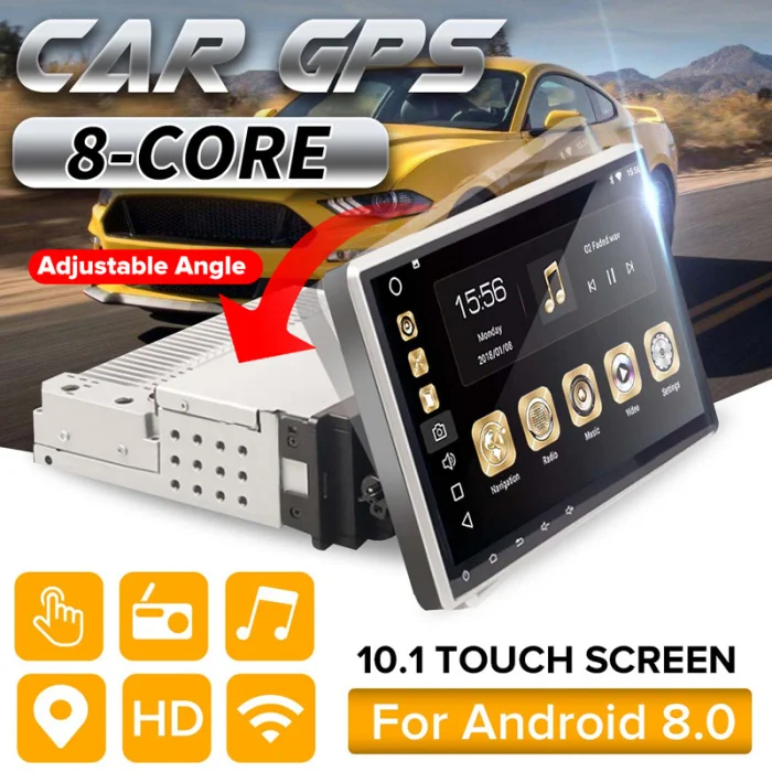 Регулируемая 10,1 дюймовая Функция касания экрана автомобиля Радио Стерео 8 ядер gps Wifi для Android 8,0 CSL88
