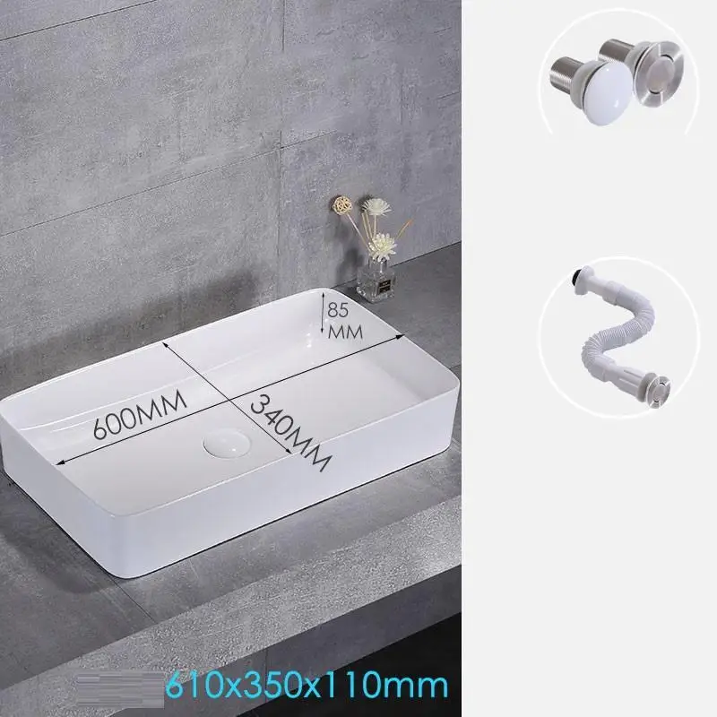 Version L Lavatorio Waschbecken Туалет Mano Bacia Lavagem ванная комната черный Salle De Bain Lavabo раковина Pia Banheiro умывальник - Цвет: Version L