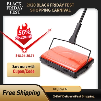 

Cleanhome Carpet Floor Sweeper Cleaner for Home Office Carpets Rugs Undercoat Carpets Dust Scraps Paper Cleaning with Brush