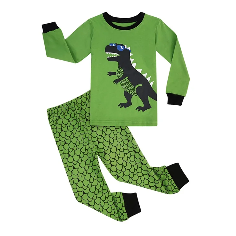 Детский пижамный комплект с динозавром для мальчиков, Рождественская Пижама для малышей, детская Рождественская одежда для сна на День Благодарения, детская одежда для сна с пиратом и моряком - Цвет: Dinosaur 1