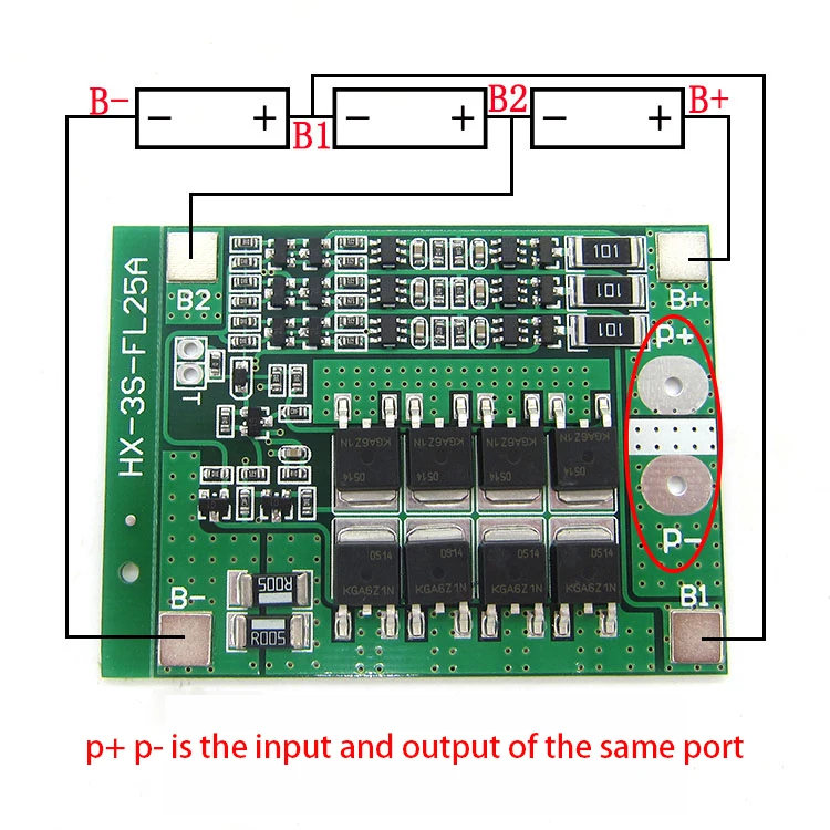 3S 25A Li-ion 18650 BMS PCM battery protection board bms pcm with balance for li-ion lipo battery cell pack