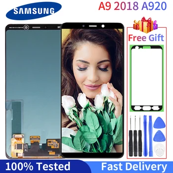 

100% ORIGINAL SUPER AMOLED A920 LCD with frame for SAMSUNG Galaxy A9 2018 LCD A920FD A920 A920F Touch Screen Digitizer