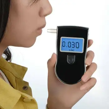 

Breathalyzer Detector At818 Portable Professional Alcohol Testers Police Lcd Display Digital Breath Quick Response