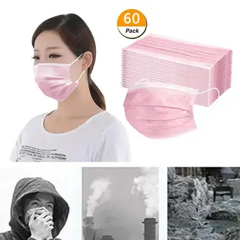 

Fashion 60 Pcs Face Mask Proof Protect Face Mouth Cover Outdoor Youre Too Close Pink Противогаз Маска Респиратор Mask Gasket