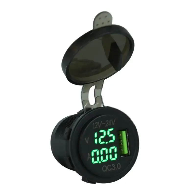 Автомобильное зарядное устройство с USB портом 12 24 В 3 А QC 0|Адаптер питания| |