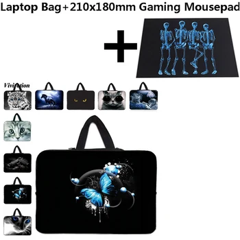 

For iPad Pro 11 HUAWEI MateBook X Pro Notebook Computer Carrying Cover Case 10 13 12 15 14 17 10.2 Laptop Bags+21x18cm Mousepad
