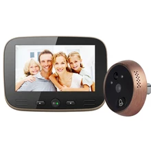 Intelligent Video Doorbell 4.3 Inch LCD Door Peephole Viewer with 2MP Camera IR Night Vision Motion Detection TF Card Storage Intercom Intelligent Video Doorbell 4.3 Inch LCD Door Peephole Viewer with 2MP Camera IR Night Vision Motion Detection TF Card Storage Intercom
