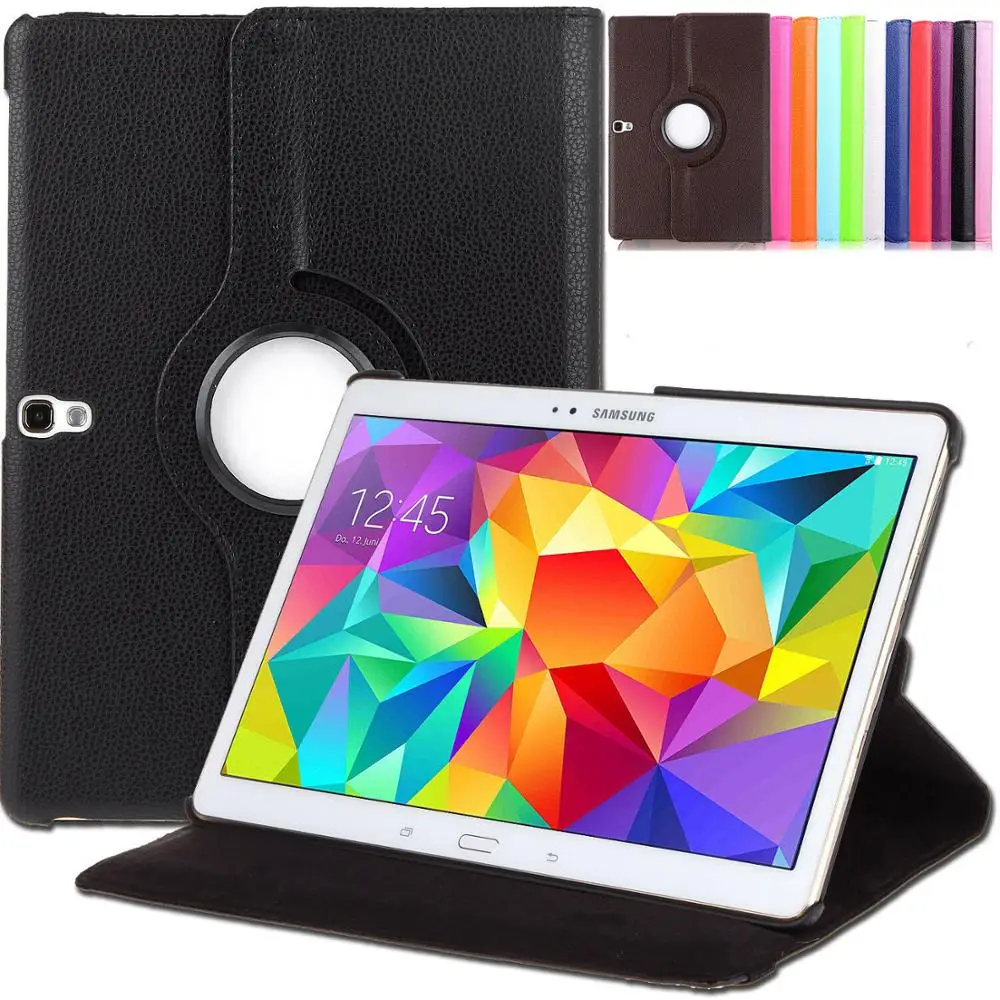 SM T800 T805c вращающийся на 360 градусов чехол из искусственной кожи для Samsung Tab S 10 5