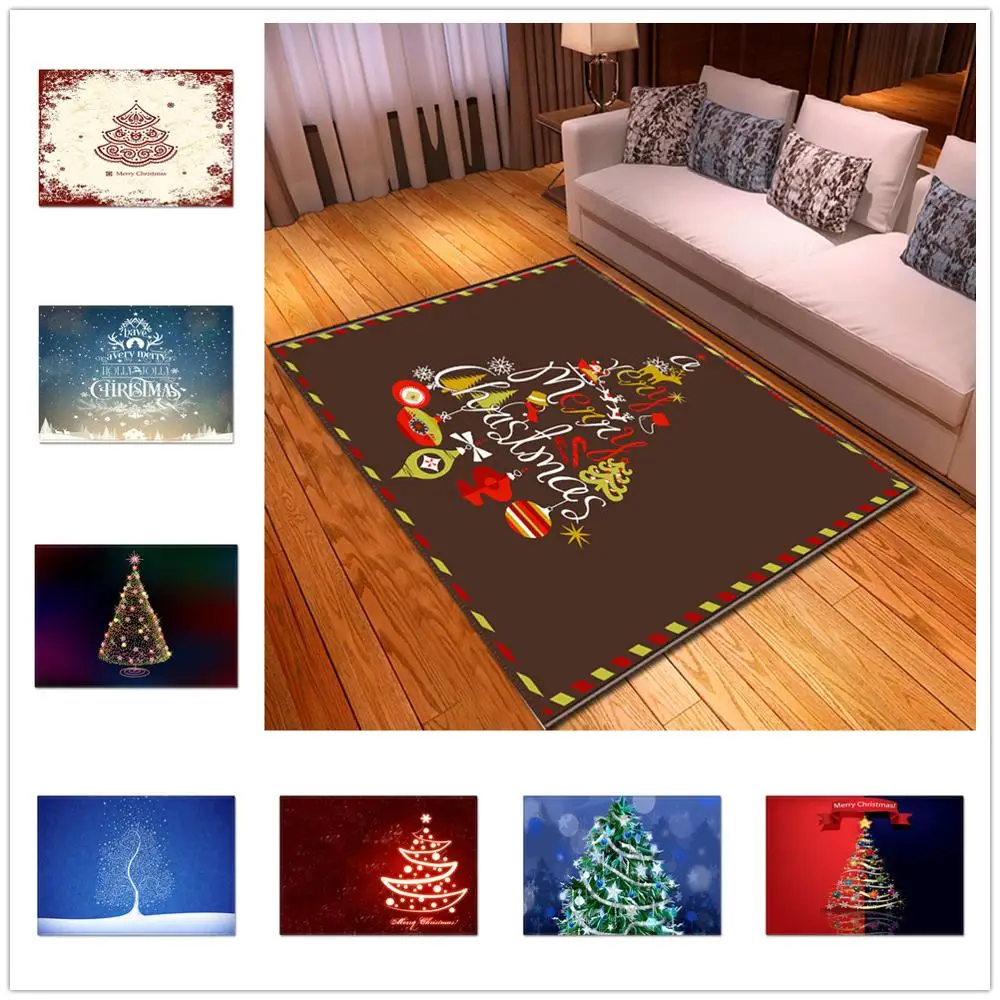 Декоративные ковры для рождественской елки, вечерние 3D ковры для детской комнаты, коврики для игровой зоны, фланелевые большие ковры для гостиной, рождественский подарок