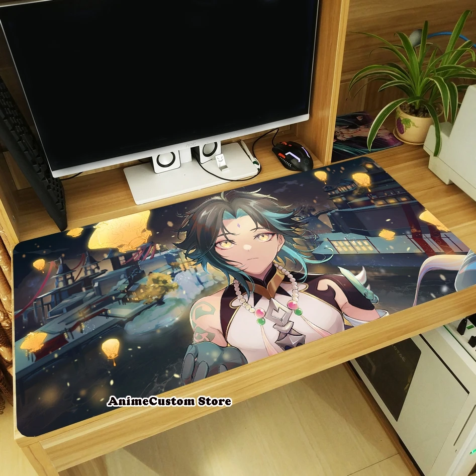 

Большой утолщенный коврик для мыши Аниме Xiao, коврик для косплея, игровой коврик для ноутбука, Настольный коврик для клавиатуры, противоскользящий игровой коврик Otaku