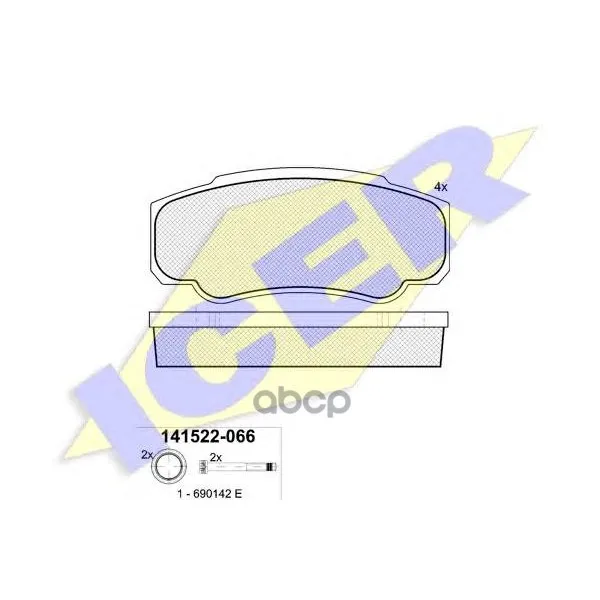 141524_колодки Дисковые Задние! Peugeot Boxer, Fiat Ducato, Citroen Jumper All 04.02 Icer 141524 Icer арт. 141524