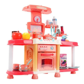 

29PCS Children's Play House Kitchen Toy Set Sound and Light Sound Effects Children Cook Rice Cooking Utensils