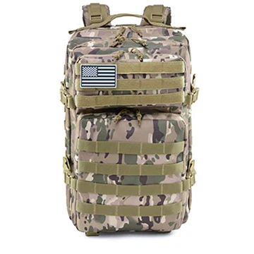 Military Tactical Backpack 50L Army Assault Molle Rucksack Men's Hiking Travel Hunting Camping 900D EDC Waterproof Bag Outdoor CP