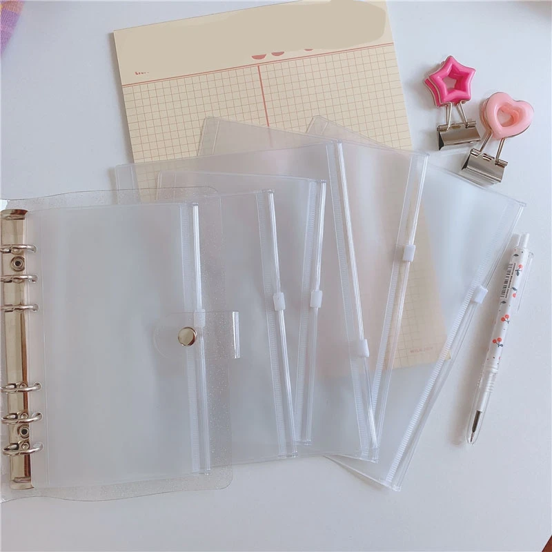 A5 A6 Binder Transparent Pvc Loose Leaf Notebook Cover Diary Agenda