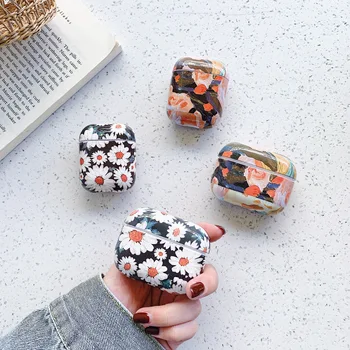 

For AirPods Case Flower Hard Plastic Wireless Bluetooth Earphone Cases For Apple Airpods 2 pro 3 luxury Cover Fundas