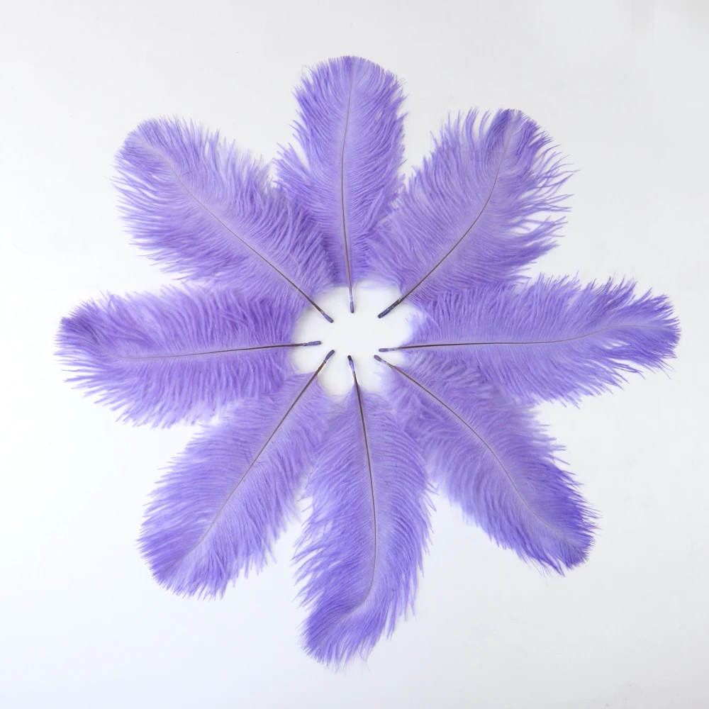 

New Design 10 PCS/Lot Size 15-20 CM Fancy Soft Fluffy Natural Purple Ostrich Feathers Headdress Dreamcatcher Craft Decoration