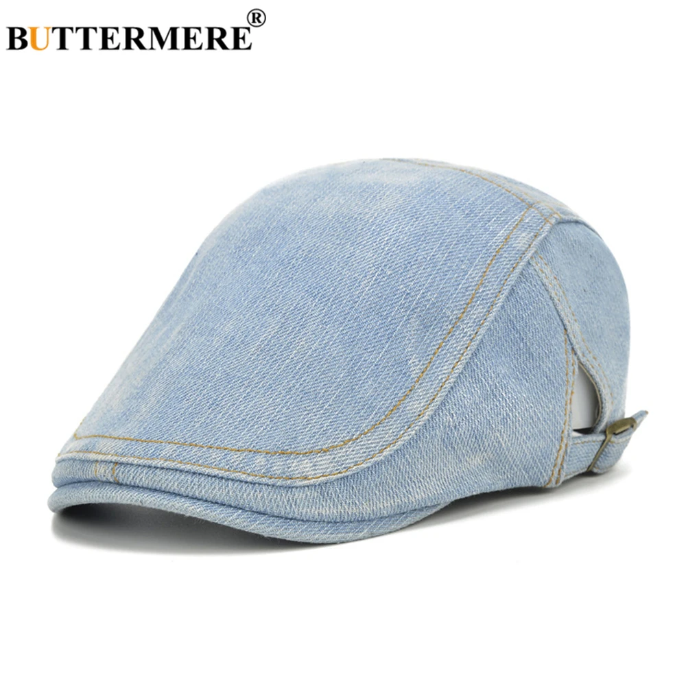 light blue flat cap