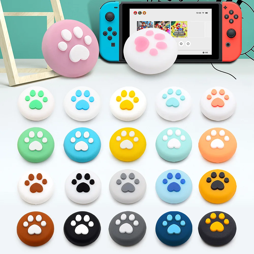 

Kawaii Cat Paw Claw Thumb Stick Grip Cap Joystick Cover For Nintend Switch Lite Joy-Con Controller Cute silicone Thumbstick Case