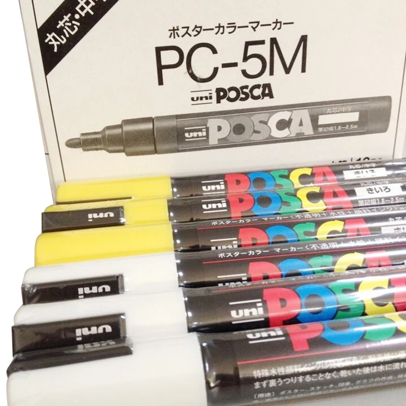 Японский Перманентный маркер POSCA 1 шт. на водной основе с круглым наконечником 8 2 5