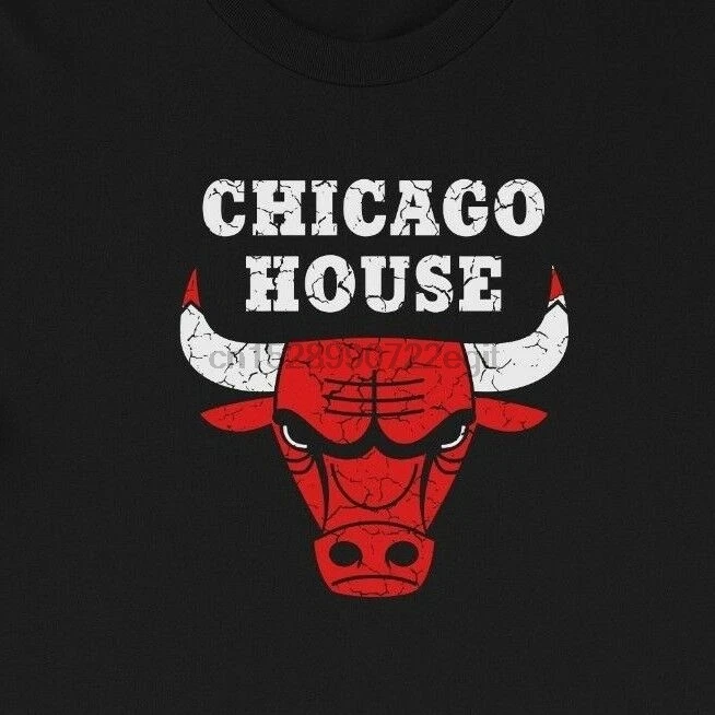 

Chicago House T-Shirt - Vintage Bulls Style Frankie Articulations Techno Ibiza