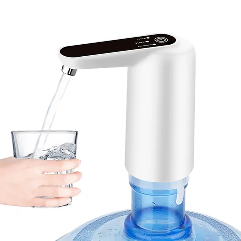 Test One Key Switch Portable Electric Water Pump Water Dispenser Automatic With LED Lamp USB Charge