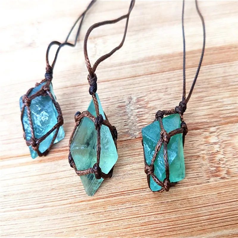 

Natural Irregular Crystal Original Fluorite Stone Pendant Moonstone Sunstone Dangle DIY Jewelry Pendants Without Chain