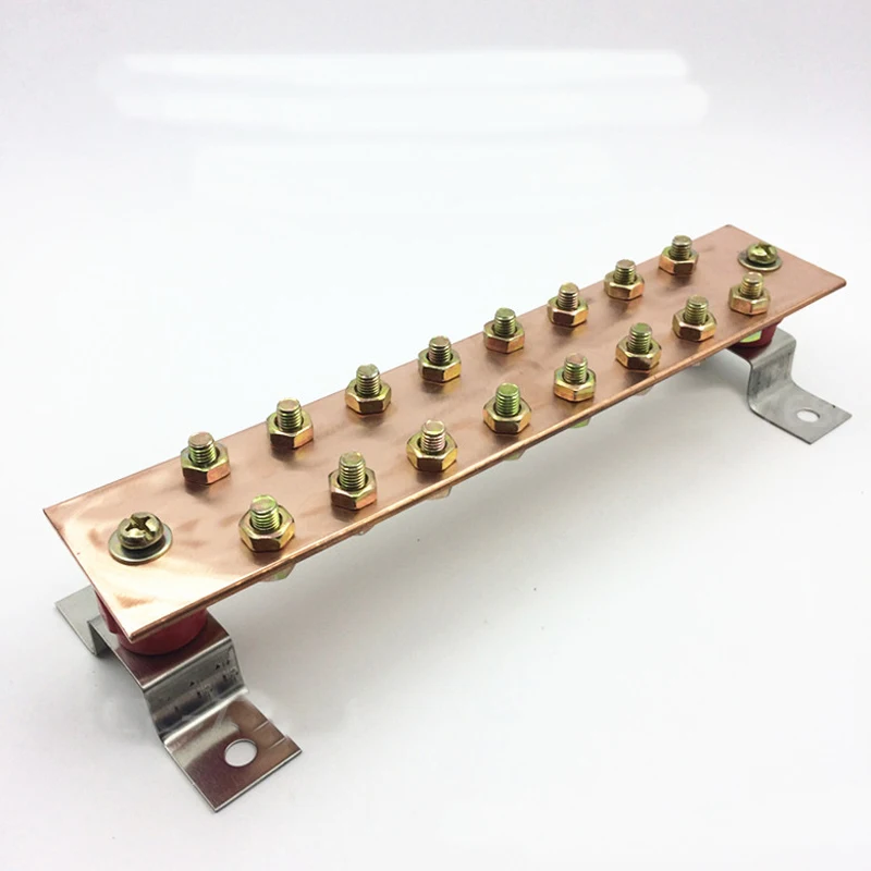 4*50*300 Tinned Copper Grounding Busbar Equipotential Battery Link Bar