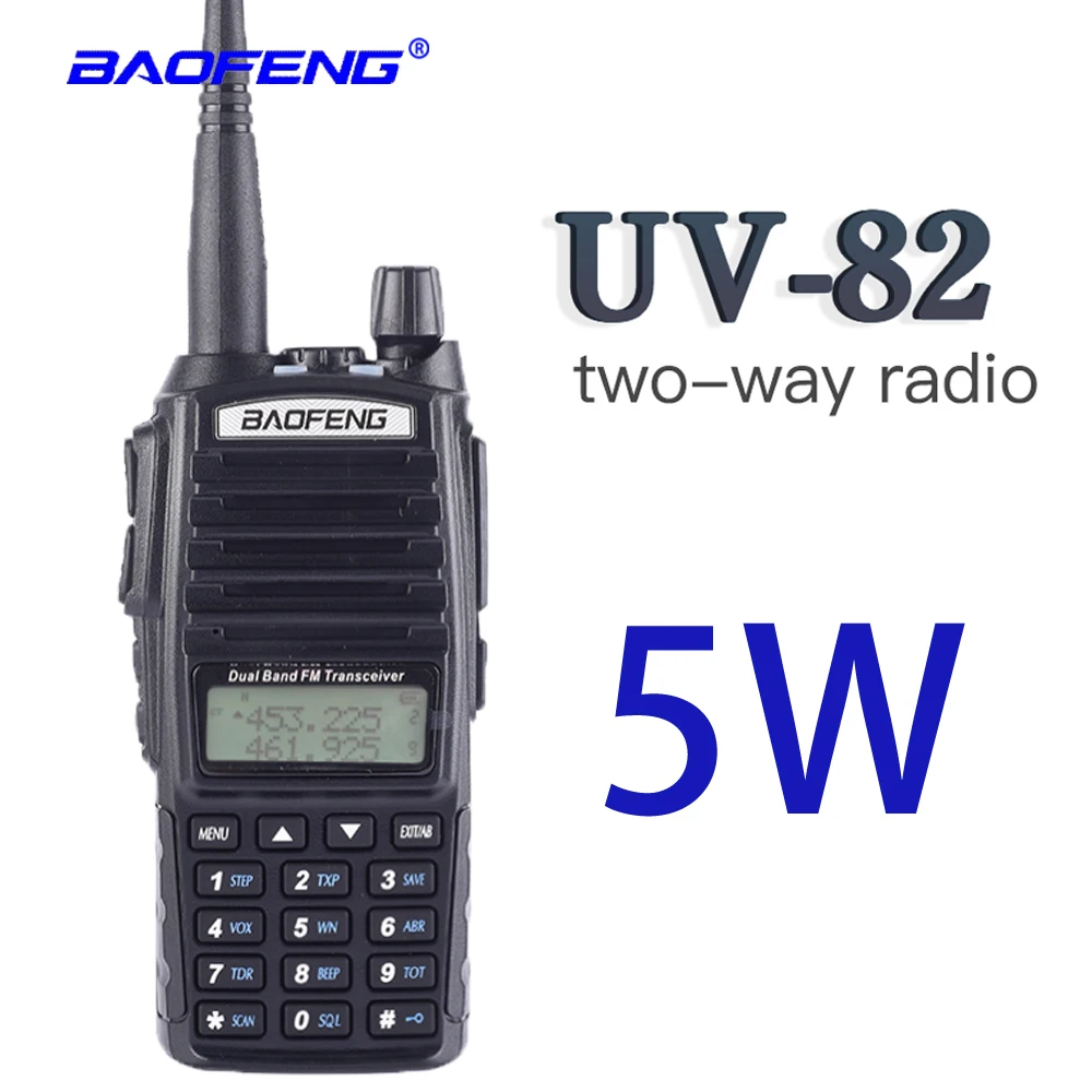 BaoFeng UV-82 рация Двухдиапазонная 136-174/400-520 МГц FM Ham двухстороннее радио УКВ УВЧ, охотничий трансивер, рация