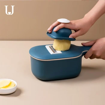 

Multi-functional Vegetable Cutter Manual Slicer Potato Grater Carrots With Food Storage Box Washing Draining Kitchen Accessories