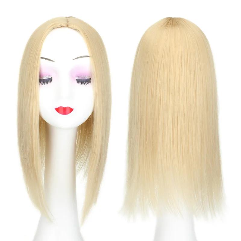 Kopen Vrouwen Haar Topper Stuk Synthetisch Haar 3 Clips In Een Stuk Hair Extension Lange Rechte Hoge Temperatuur Fiber