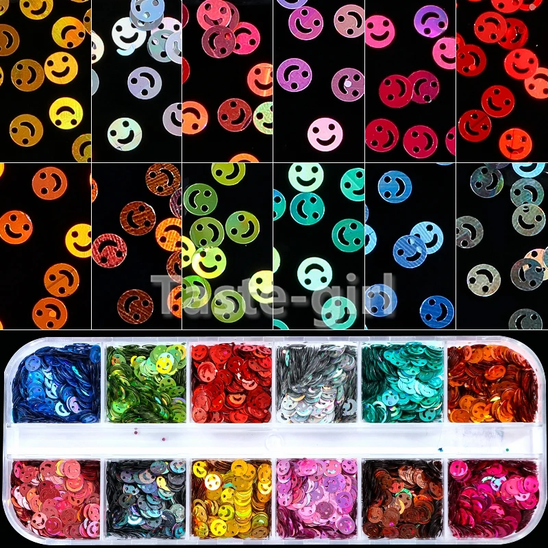 1 коробка, аксессуары для ногтей, блестки, наклейки, голографические блестки, украшения для ногтей, набор пудры, принадлежности для маникюра