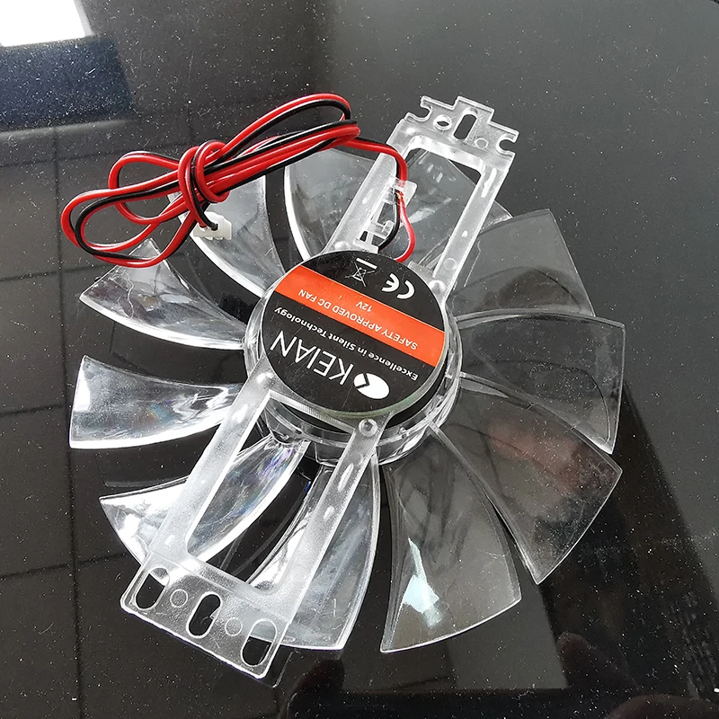 Brushless Fan DC 12V Chicken Incubator Accessories Cooling Fan Transparent Color Plastic Material 11 Leaves