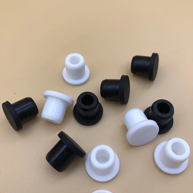 Tapones de goma de silicona de 2 1/2 pulgadas para agujeros - Pies a  presión de tapón de goma - Tapones de goma negra para agujeros -  Parachoques de