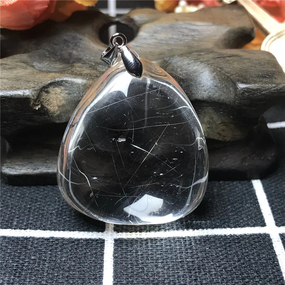 Natural Gold Rutilated Quartz Pendant (3)