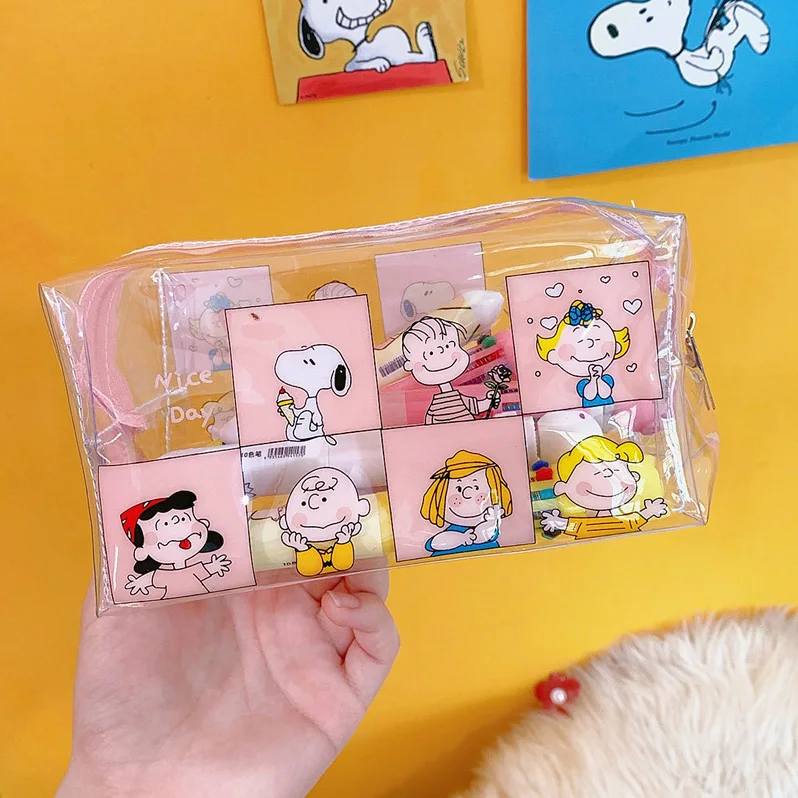 Cosmetic Bag G Косметичка ПВХ прозрачность мультфильм Щенок Прекрасный Пакет Дорожная сумка моющиеся принадлежности сумка для хранения пляжная сумка Snopy - Цвет: Cosmetic Bag G